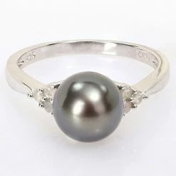 Stella Grace Sterling Silver Tahitian Cultured Pearl & 1/8 Carat T.W. Diamond Ring 17 Stella Grace Sterling Silver Tahitian Cultured Pearl & 1/8 Carat T.W. Diamond Ring -Stella Grace Sales unnamed file 4832