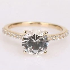 Stella Grace 10k Gold Lab-Created White Sapphire Solitaire Ring -Stella Grace Sales unnamed file 489