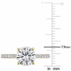 Stella Grace 10k Gold Lab-Created White Sapphire Solitaire Ring -Stella Grace Sales unnamed file 490