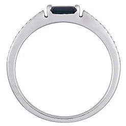 Stella Grace 10k White Gold Sapphire & 1/10 Carat T.W. Diamond Ring -Stella Grace Sales unnamed file 4926