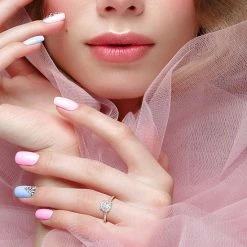 Stella Grace 10k Gold Lab-Created White Sapphire Solitaire Ring -Stella Grace Sales unnamed file 493