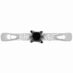 Stella Grace 10k White Gold 1/4 Carat T.W. Black & White Diamond 3-Stone Engagement Ring 12 Stella Grace 10k White Gold 1/4 Carat T.W. Black & White Diamond 3-Stone Engagement Ring -Stella Grace Sales unnamed file 4953