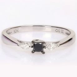 Stella Grace 10k White Gold 1/4 Carat T.W. Black & White Diamond 3-Stone Engagement Ring 13 Stella Grace 10k White Gold 1/4 Carat T.W. Black & White Diamond 3-Stone Engagement Ring -Stella Grace Sales unnamed file 4954