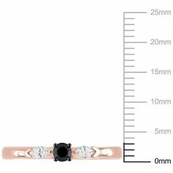 Stella Grace 10k Rose Gold 1/4 Carat T.W. Black & White Diamond 3-Stone Engagement Ring 12 Stella Grace 10k Rose Gold 1/4 Carat T.W. Black & White Diamond 3-Stone Engagement Ring -Stella Grace Sales unnamed file 4964