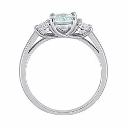 Stella Grace Sterling Silver Aquamarine And Lab-Created White Sapphire 3-Stone Ring 6 Stella Grace Sterling Silver Aquamarine And Lab-Created White Sapphire 3-Stone Ring -Stella Grace Sales unnamed file 497