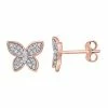 Stella Grace 10k Rose Gold 1/5 Carat T.W. Diamond Butterfly Stud Earrings