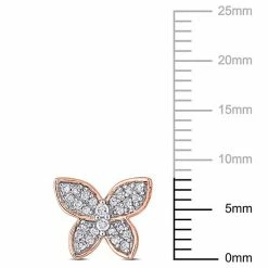 Stella Grace 10k Rose Gold 1/5 Carat T.W. Diamond Butterfly Stud Earrings -Stella Grace Sales unnamed file 4979