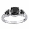 Stella Grace 10k White Gold 2 Carat T.W. Black & White Diamond Engagement Ring