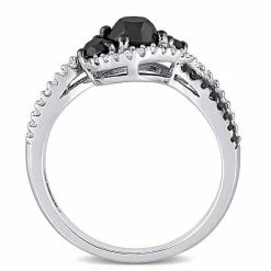 Stella Grace 10k White Gold 1 Carat T.W. Black & White Diamond 3-Stone Ring 6 Stella Grace 10k White Gold 1 Carat T.W. Black & White Diamond 3-Stone Ring -Stella Grace Sales unnamed file 5011