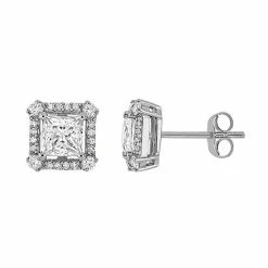 Stella Grace 10k White Gold 1/8 Carat Diamond & Moissanite Stud Earrings
