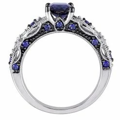 Stella Grace 10k White Gold Lab-Created Blue Sapphire & Diamond Accent Vintage Engagement Ring 6 Stella Grace 10k White Gold Lab-Created Blue Sapphire & Diamond Accent Vintage Engagement Ring -Stella Grace Sales unnamed file 5052