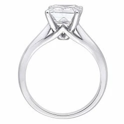 Stella Grace 10k White Gold 3 1/2 Carat T.W. Lab-Created Moissanite Emerald-Cut Solitaire Ring -Stella Grace Sales unnamed file 5080