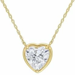 Stella Grace 10k Gold 2 Carat T.W. Lab-Created Moissanite Heart Pendant Necklace
