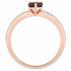 Stella Grace 10k Rose Gold Garnet & Diamond Accent Heart Promise Ring -Stella Grace Sales unnamed file 5103