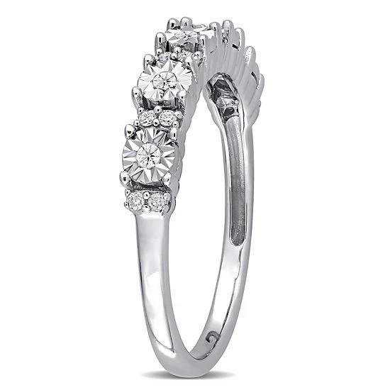 Stella Grace 10k White Gold 1/10 Carat T.W. Diamond Ring 2 Stella Grace 10k White Gold 1/10 Carat T.W. Diamond Ring - Image 2