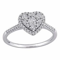 Stella Grace 10k White Gold 1/2 Carat T.W. Diamond Heart Ring