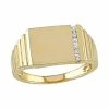 Stella Grace 10k Gold 1/10 Carat Diamond Rectangle Ring