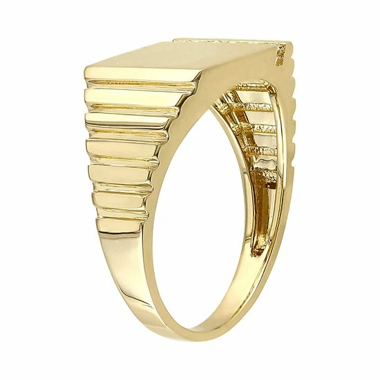 Stella Grace 10k Gold 1/10 Carat Diamond Rectangle Ring 2 Stella Grace 10k Gold 1/10 Carat Diamond Rectangle Ring - Image 2