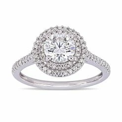 Stella Grace 1 Ct. T.W. Lab-Created Moissanite & 1/3 Ct. T.W. Diamond Double Halo Engagement Ring