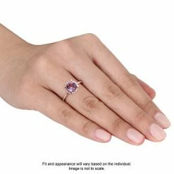 Stella Grace 10k Rose Gold Amethyst & Diamond Accent Halo Ring -Stella Grace Sales unnamed file 5160