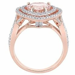 Stella Grace 10k Rose Gold 1/3 Carat T.W Diamond & Morganite Heart Halo Ring -Stella Grace Sales unnamed file 5249