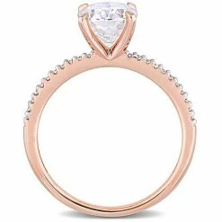 Stella Grace 14k Rose Gold 2 Carat T.W. Lab-Created Moissanite & 1/10 Carat T.W. Diamond Engagement Ring -Stella Grace Sales unnamed file 532