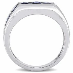 Stella Grace Men's Sterling Silver Lab-Created Blue Sapphire Channel Set Ring 6 Stella Grace Men's Sterling Silver Lab-Created Blue Sapphire Channel Set Ring -Stella Grace Sales unnamed file 5321