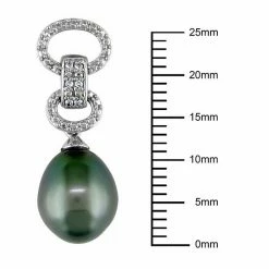 Stella Grace Tahitian Cultured Pearl & Diamond Accent Link Drop Earrings -Stella Grace Sales unnamed file 5347