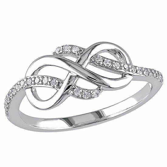 Stella Grace 1/8 Carat T.W. 10k White Gold Infinity Ring 1 Stella Grace 1/8 Carat T.W. 10k White Gold Infinity Ring