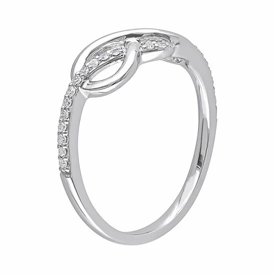 Stella Grace 1/8 Carat T.W. 10k White Gold Infinity Ring 2 Stella Grace 1/8 Carat T.W. 10k White Gold Infinity Ring - Image 2