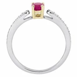 Stella Grace 10k White Gold Ruby & 1/6 Carat T.W. Diamond Engagement Ring -Stella Grace Sales unnamed file 5388