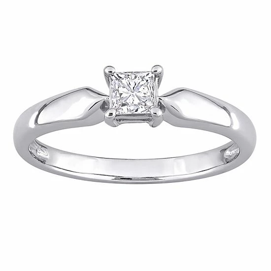 Stella Grace 10k White Gold 1/3 Carat T.W. Diamond Solitaire Engagement Ring 1 Stella Grace 10k White Gold 1/3 Carat T.W. Diamond Solitaire Engagement Ring