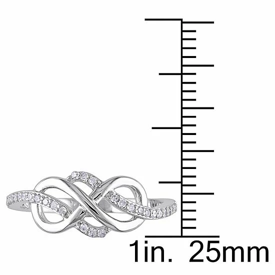 Stella Grace 1/8 Carat T.W. 10k White Gold Infinity Ring 5 Stella Grace 1/8 Carat T.W. 10k White Gold Infinity Ring - Image 5