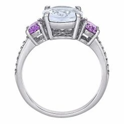 Stella Grace Sterling Silver Aquamarine & Amethyst Ring -Stella Grace Sales unnamed file 5429