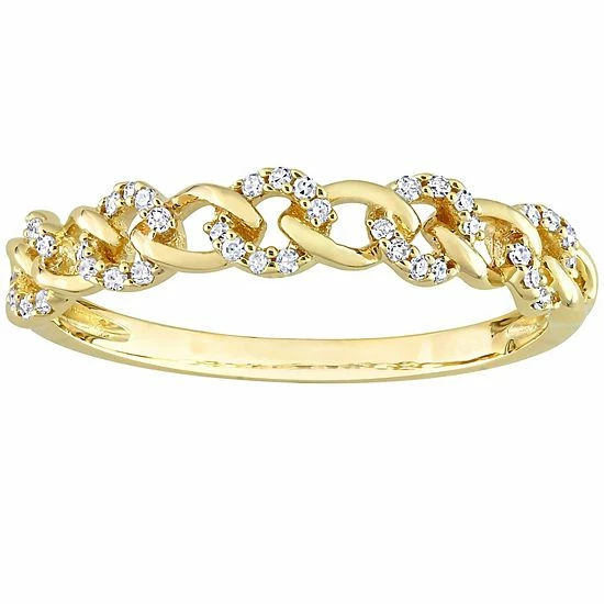 Stella Grace 14k Gold 1/8 Carat T.W. Diamond Link Wedding Ring 1 Stella Grace 14k Gold 1/8 Carat T.W. Diamond Link Wedding Ring