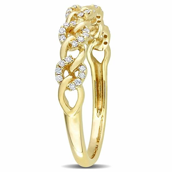 Stella Grace 14k Gold 1/8 Carat T.W. Diamond Link Wedding Ring 2 Stella Grace 14k Gold 1/8 Carat T.W. Diamond Link Wedding Ring - Image 2