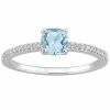 Stella Grace 10k White Gold Blue Topaz & Diamond Accent Promise Ring