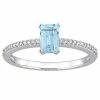 Stella Grace 10k White Gold Blue Topaz & Diamond Accent Promise Ring