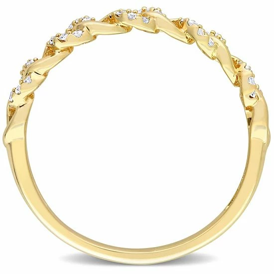 Stella Grace 14k Gold 1/8 Carat T.W. Diamond Link Wedding Ring 3 Stella Grace 14k Gold 1/8 Carat T.W. Diamond Link Wedding Ring - Image 3