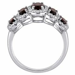 Stella Grace 10k White Gold Garnet & White Topaz Halo 5-Stone Ring 6 Stella Grace 10k White Gold Garnet & White Topaz Halo 5-Stone Ring -Stella Grace Sales unnamed file 5533