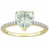 Stella Grace 14k Gold Green Quartz & Diamond Accent Heart Ring