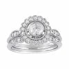 Stella Grace 10k Gold 3/4 Carat T.W. Diamond Halo Engagement Ring Set White