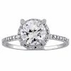 Stella Grace 10k White Gold Lab-Created White Sapphire & Diamond Accent Halo Ring