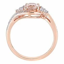 Stella Grace 10k Rose Gold 1/10 Carat T.W. Diamond, Morganite & White Topaz Ring 10 Stella Grace 10k Rose Gold 1/10 Carat T.W. Diamond, Morganite & White Topaz Ring -Stella Grace Sales unnamed file 5604