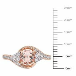 Stella Grace 10k Rose Gold 1/10 Carat T.W. Diamond, Morganite & White Topaz Ring 13 Stella Grace 10k Rose Gold 1/10 Carat T.W. Diamond, Morganite & White Topaz Ring -Stella Grace Sales unnamed file 5607