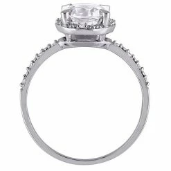 Stella Grace 10k White Gold Lab-Created White Sapphire & Diamond Accent Halo Ring -Stella Grace Sales unnamed file 561