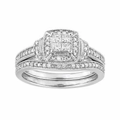 Stella Grace 10k White Gold 1/3 Carat T.W. Diamond Engagement Ring Set