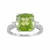 Stella Grace Peridot, Lab-Created White Sapphire & Diamond Accent 10k White Gold Ring