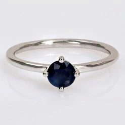Stella Grace 10k White Gold Blue Sapphire Stackable Ring -Stella Grace Sales unnamed file 5641