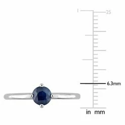 Stella Grace 10k White Gold Blue Sapphire Stackable Ring -Stella Grace Sales unnamed file 5643